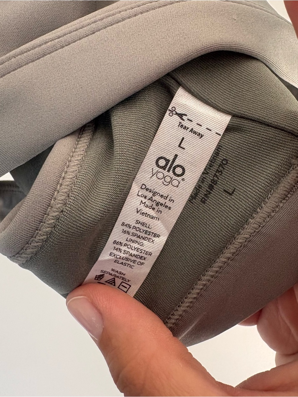 Alo Yoga Gray Airlift Intrigue Sports Bra Size Large - Picture 5 of 5